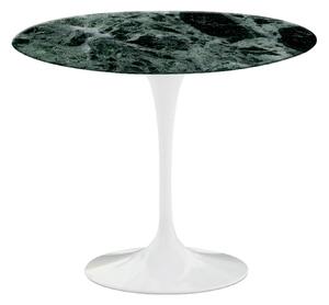 Knoll - Saarinen Round Table - Matbord, Ø 91 cm, Vitt underrede, skiva i matt grön Alpi marmor - Matbord - Eero Saarinen
