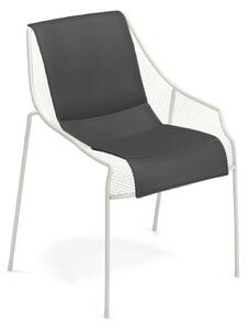 EMU - Heaven Chair, Matt White, Cushion: Dark Grey - Balkong- och caféstolar - Jean-Marie Massaud - Vit
