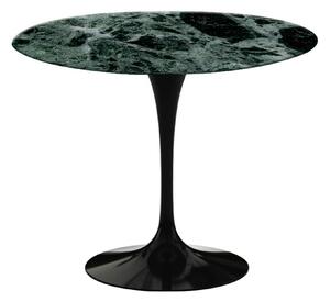 Knoll - Saarinen Round Table - Matbord, Ø 91 cm, Svart underrede, skiva i matt grön Alpi marmor - Matbord - Eero Saarinen - Grön - Metall/Sten