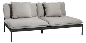 Skargaarden - Bönan Lounge Sofa, Dark Grey Aluminum Frame, Cushion Light Grey Sunbrella Sling - Soffor utomhus - Studio Norrlandet