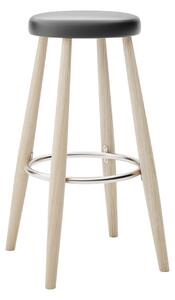 Carl Hansen - CH56 High Stool, Tvålad Ek, Lädergrupp B Thor - 301 - Barstolar - Hans J. Wegner - Träfärgad - Läder/Metall/Trä