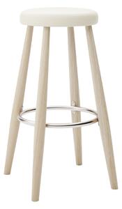 Carl Hansen - CH56 High Stool, Tvålad Ek, Lädergrupp B Thor - 300 - Barstolar - Hans J. Wegner - Träfärgad - Läder/Metall/Trä