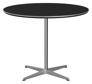 Fritz Hansen - A623 Cirkulär, Ø90 cm, Laminat Svart, 4-grenad stjärnfot - Matbord - Arne Jacobsen,Piet Hein - Svart - Laminat/Metall