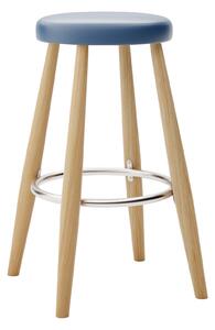 Carl Hansen - CH58 Low Stool, Oljad Ek, Lädergrupp A Loke - 7310 - Barstolar - Hans J. Wegner - Träfärgad - Läder/Metall/Trä