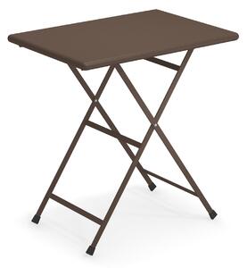 EMU - Arc en Ciel Folding Table 70 cm, Indian Brown - Balkong- och cafébord - Brun - Metall