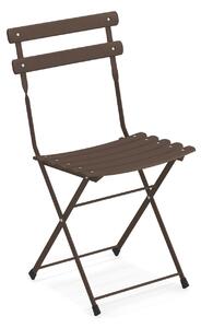 EMU - Arc en Ciel Folding Chair, Indian Brown - Balkong- och caféstolar - Brun