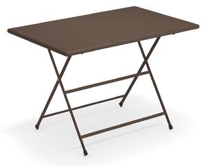 EMU - Arc en Ciel Folding Table 110 cm, Indian Brown - Balkong- och cafébord - Brun - Metall