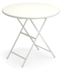 EMU - Arc en Ciel Folding Round Table, Matt White - Balkong- och cafébord - Vit - Metall