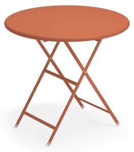 EMU - Arc en Ciel Folding Round Table, Maple Red - Balkong- och cafébord - Röd - Metall
