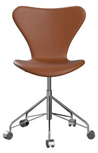 Fritz Hansen - 3117 Sjuan, Fully Upholstered, Base Chromed - Kontorsstolar - Arne Jacobsen