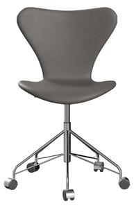 Fritz Hansen - 3117 Sjuan, Fully Upholstered, Base Chromed - Kontorsstolar - Arne Jacobsen