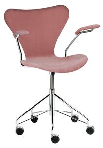 Fritz Hansen - 3217 Sjuan Belfast Misty Rose - Kontorsstolar - Arne Jacobsen - Rosa
