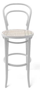 Ton - Ton Barstool 14 Low - White B20 / Cane - Barstolar - Michael Thonet - Vit - Trä