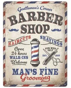 Metallskylt Barber Shop