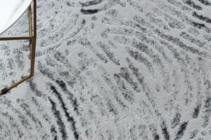Modern MEFE matta 8725 Circles Fingerprint - structural två nivåer av hudna grå