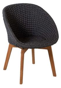 Cane-Line - Peacock Stol, Cane-Line Soft Rope, Ben: Teak,No Cushion - Matstolar utomhus - Träfärgad - Trä/Syntetiskt