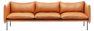 Fogia - Tiki Soffa, 3-sits, Svart Underrede, Läder Vintage - Soffor - Andreas Engesvik - Brun