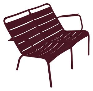 Fermob - Luxembourg Duo Low Armchair - Black Cherry - Fåtöljer utomhus - Frédéric Sofia - Metall