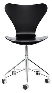 Fritz Hansen - 3117 Sjuan, Lackerad bokfanér, Svart - Kontorsstolar - Arne Jacobsen - Svart
