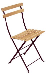 Fermob - Bistro Natural Chair - Black Cherry - Balkong- och caféstolar - Röd - Metall/Trä