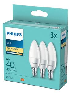 SET 3xLED-lampa Philips B35 E14/5W/230V 2700K