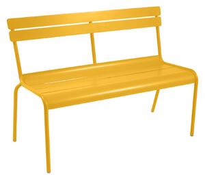 Fermob - Luxembourg 2/3 Seater Bench W Backrest - Honey - Trädgårdsbänkar - Frédéric Sofia