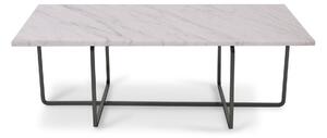 OX Denmarq - Ninety Table High Black Steel Frame White Marble Top - Soffbord - Dennis Marquart - Vit - Metall/Sten