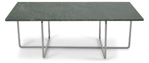 OX Denmarq - Ninety Table High, Stainless Steel Frame, Top: Green Marble - Soffbord - Dennis Marquart - Grön - Metall/Sten
