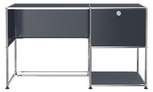 USM - USM Haller 107 skrivbord Anthracite - Skrivbord - Fritz Haller,Paul Schärer - Grå - Metall