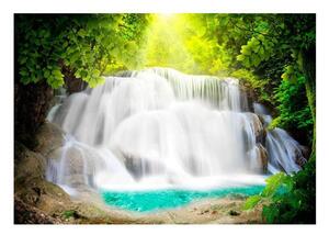 Självhäftande Fototapet - Arcadian waterfall - 98x70
