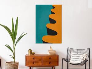 Canvas Tavla - Orange Wave Vertical - 40x60