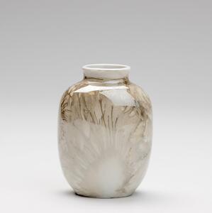Porslin vas 12,5x9 cm brun
