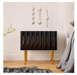Sängbord ARCOS 46x50 cm svart/guld