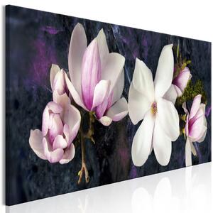 Canvas Tavla - Avant-Garde Magnolia Narrow Violet - 90x30