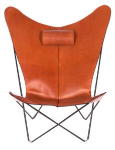 OX Denmarq - Ks Chair, Black Steel Frame, Leather: Hazelnut - Fåtöljer - Dennis Marquart - Brun - Läder/Metall