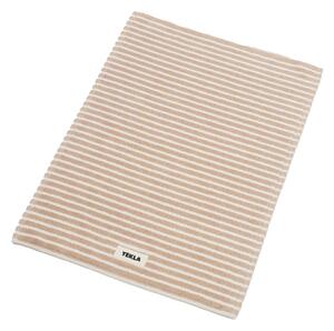 Tekla - Bath Mat 70X50, Ivory Stripes - Brun