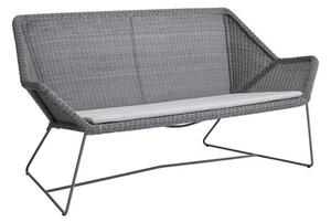 Cane-Line - Breeze 2-seater, Incl. Light Grey Cushion, Light Grey, Cane-Line Fiber - Soffor utomhus - Strand+Hvass
