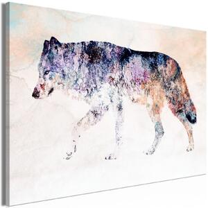 Canvas Tavla - Lonely Wolf Wide - 60x40