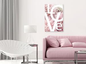 Canvas Tavla - Love - Letters Vertical - 40x60