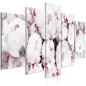 Canvas Tavla - My Rose Garden (5 delar) Wide - 100x50