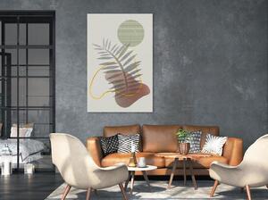 Canvas Tavla - Shadow of Palm Tree Vertical - 40x60