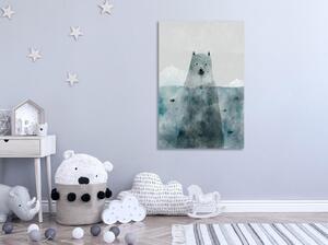 Canvas Tavla - Polar Bear Vertical - 40x60