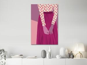 Canvas Tavla - Strawberry Lady Vertical - 40x60
