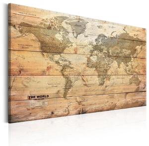 Canvas Tavla - World Map: Boards - 60x40