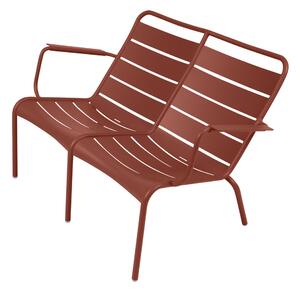 Fermob - Luxembourg Duo Low Armchair Red Ochre 20 - Fåtöljer utomhus - Frédéric Sofia - Metall