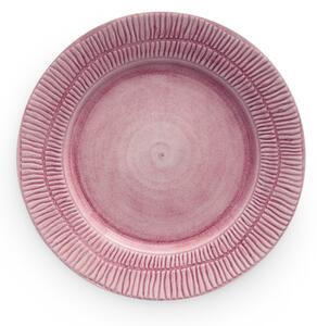 Mateus - Stripes Tallrik 28 cm Rosa - Mattallrikar - Rosa