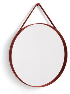 HAY - Strap spegel Ø70 cm Red - Väggspeglar - Röd