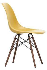 Vitra - Eames Fiberglass Chair DSW - 07 Ochre Light - Dark Maple - Matstolar - Charles & Ray Eames - Beige - Metall/Trä/Syntetiskt