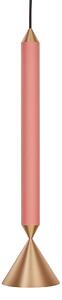 Pholc - Apollo 39 Pendel Coral Pink / Polished Brass - Pendellampor - Broberg & Ridderstråle - Guld