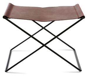 OX Denmarq - Ox Stool, Black Steel Frame, Leather: Mocca - Pallar - Dennis Marquart - Brun - Läder/Metall